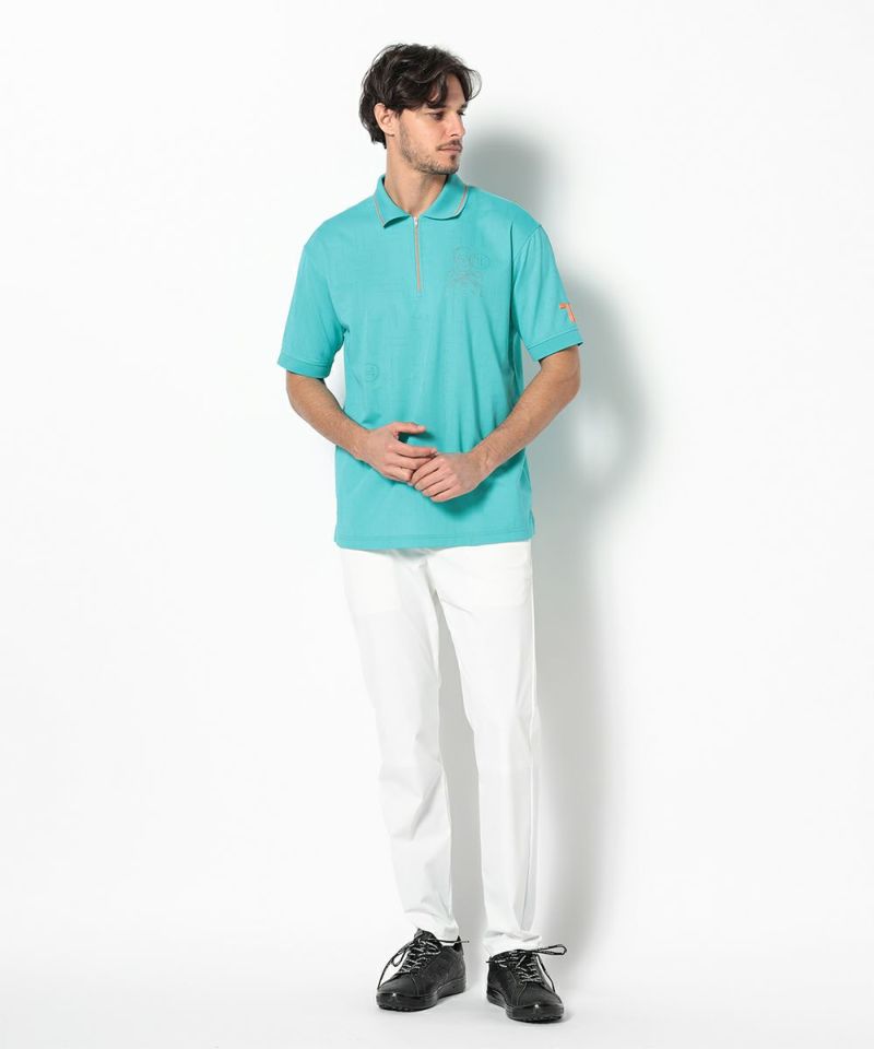 WHITE モデル:身長185cm,チェスト95cm,ウエスト75cm,ヒップ94cm,着用サイズM